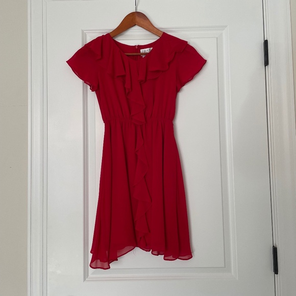 Blush by US Angels Girls Dress; Red with Ruffles; Size 12 - Picture 1 of 3